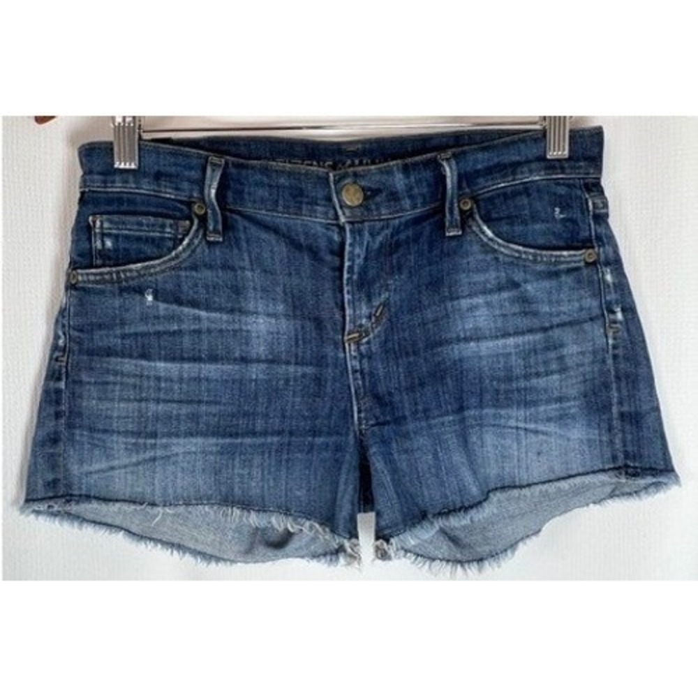 Citizens of Humanity Ava Distressed Cutoff Denim Shorts Boho Indie Festival 26